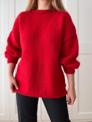 Sweter HANDMADE, moher - XL/XXL oversize