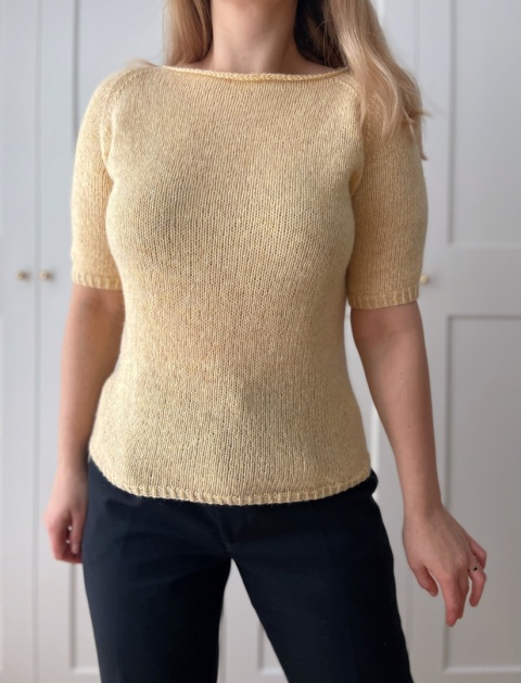 Sweter HANDMADE, 100% wełna - M