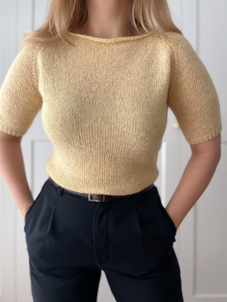 Sweter HANDMADE, 100% wełna - M