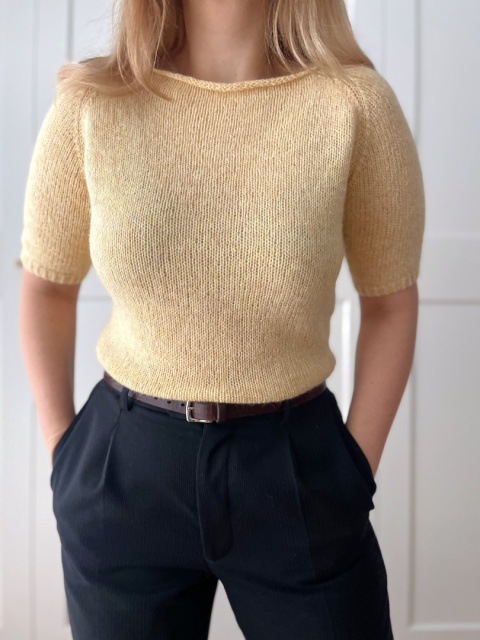 Sweter HANDMADE, 100% wełna - M