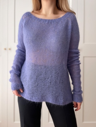 Sweter handmade, moher - L/XL