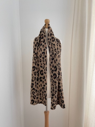 Szalik w cętki, angora - 26 x 170 cm