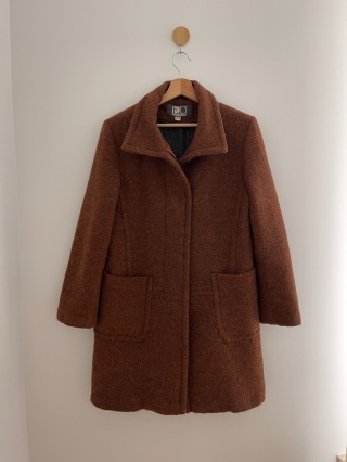 Płaszcz z wełną i alpaką - S