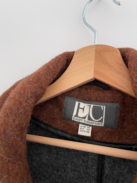 Płaszcz z wełną i alpaką - S