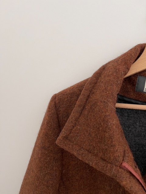 Płaszcz z wełną i alpaką - S