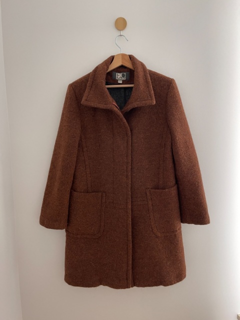 Płaszcz z wełną i alpaką - S