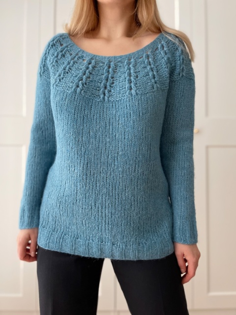 Sweter HANDMADE, 100% wełna - L/XL