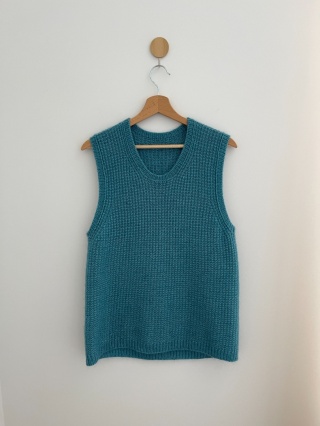 Kamizelka bezrękawnik HANDMADE, wełna - M/L