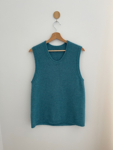 Kamizelka bezrękawnik HANDMADE, wełna - M/L