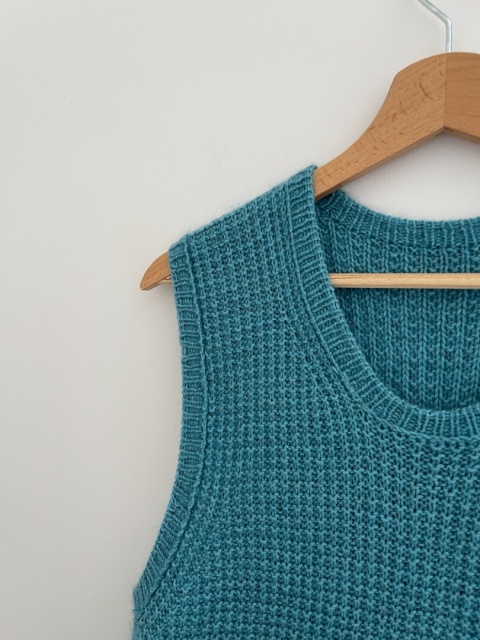 Kamizelka bezrękawnik HANDMADE, wełna - M/L