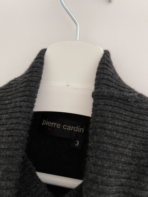 Grafitowy golf PIERRE CARDIN, 60% wełna - L/XXL