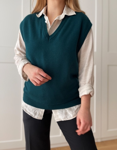 Kamizelka bezrękaniwk MAERZ MUNCHEN, 100% wełna - XL/XXL