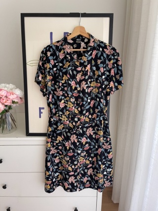 Sukienka vintage, wiskoza - XL