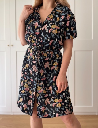 Sukienka vintage, wiskoza - XL