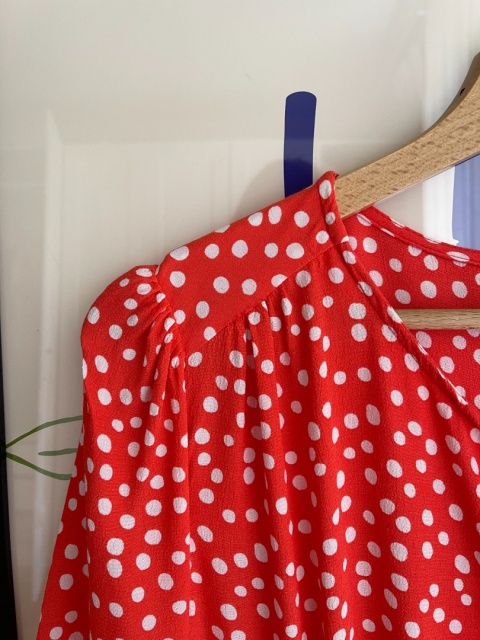 Sukienka w grochy, wiskoza - L/XL