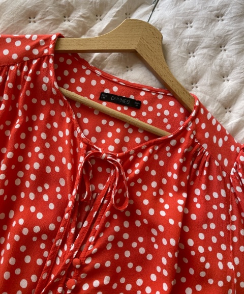 Sukienka w grochy, wiskoza - L/XL