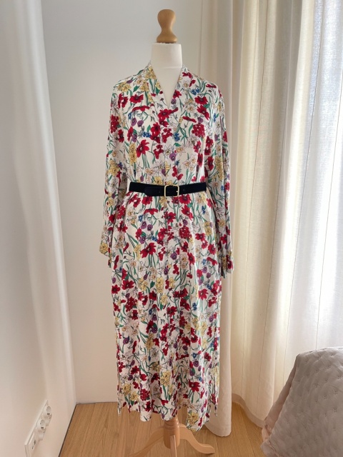 Szlafrok * kimono * narzutka * kopertowa sukienka ANKO, len i wiskoza - M/L