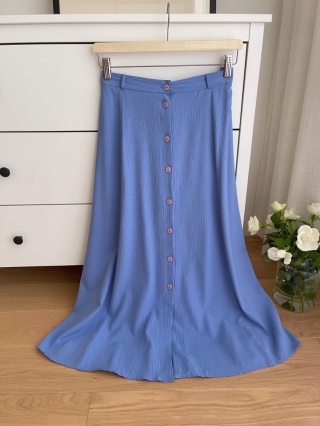 Błękitna spódnica BONMARCHE, 65% wiskoza - M/XL