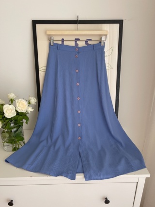 Błękitna spódnica BONMARCHE, 65% wiskoza - M/XL