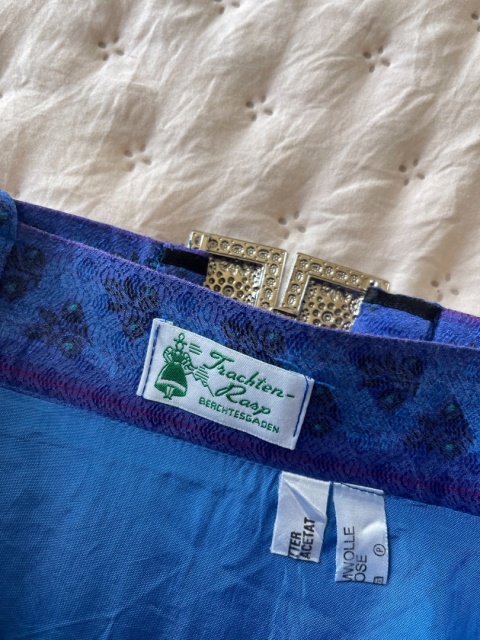 Spódnica vintage TRACHTEN, bawełna i wiskoza - S/M