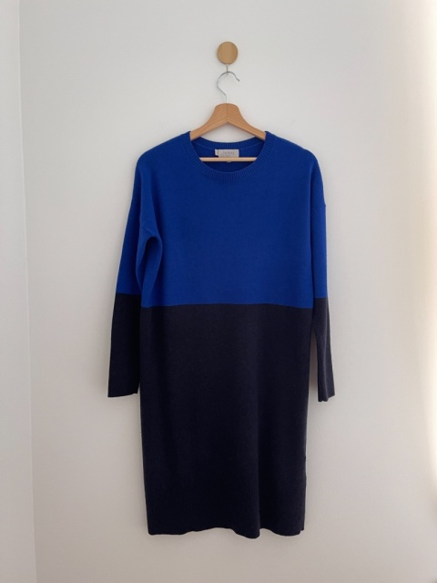 Ciepła sukienka HOBB'S LONDON, wełna merino, wiskoza, kaszmir - M