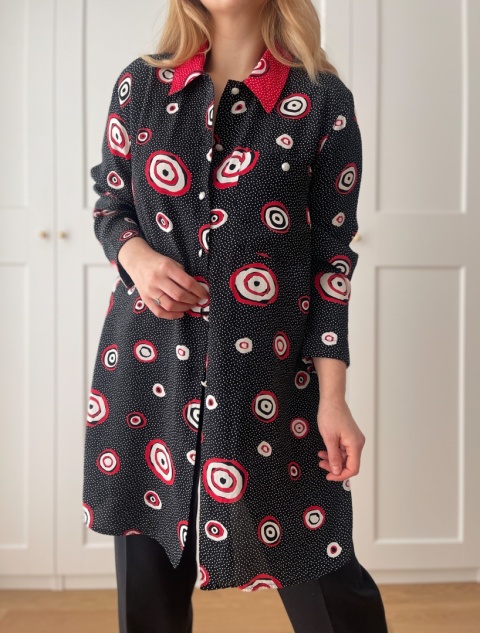 Koszula vintage DANA SZCZECIN, 100% wiskoza - M/XXL