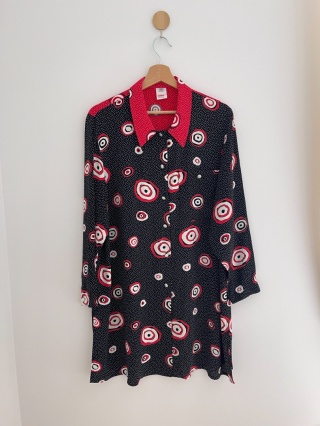 Koszula vintage DANA SZCZECIN, 100% wiskoza - M/XXL