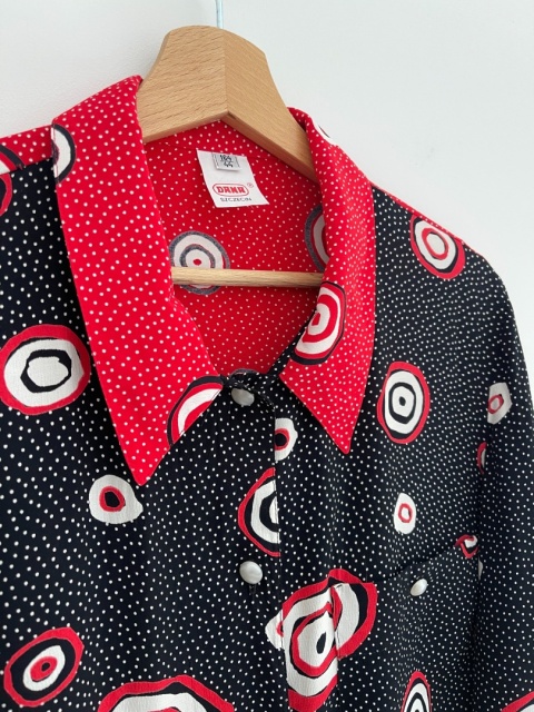 Koszula vintage DANA SZCZECIN, 100% wiskoza - M/XXL
