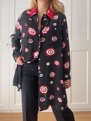 Koszula vintage DANA SZCZECIN, 100% wiskoza - M/XXL