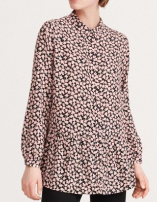 Koszula w kwiaty, wiskoza - S