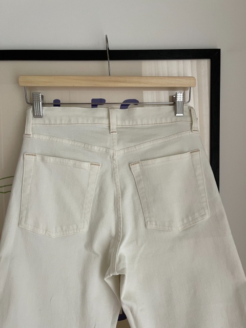 Spodnie off-white GAP, bawelna i elastan - S