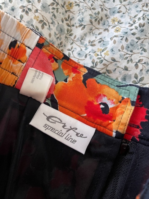 Spódnica vintage, bawełna - M/L