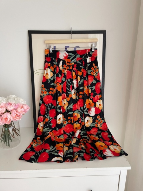 Spódnica vintage, bawełna - M/L