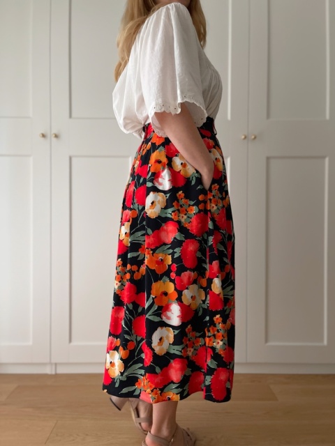 Spódnica vintage, bawełna - M/L