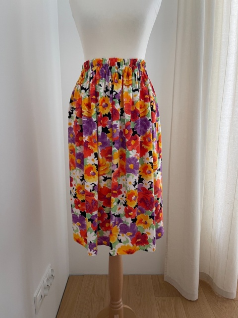 Kolorowa spódnica HANDMADE, wiskoza - M/XL