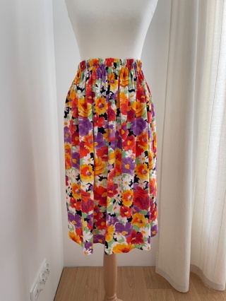 Kolorowa spódnica HANDMADE, wiskoza - M/XL