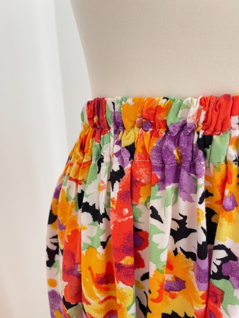 Kolorowa spódnica HANDMADE, wiskoza - M/XL