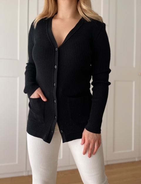 Kardigan M&S, 100% wełna merino znak Woolmark - M