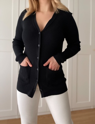 Kardigan M&S, 100% wełna merino znak Woolmark - M