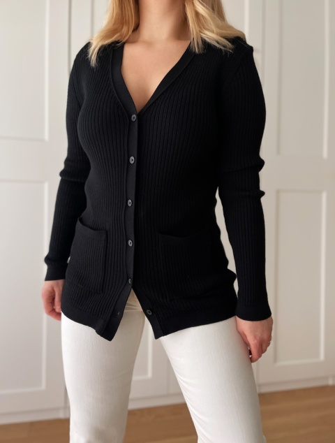 Kardigan M&S, 100% wełna merino znak Woolmark - M