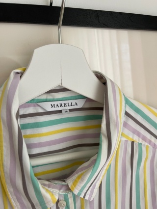 Koszula w paski MARELLA, bawełna i elastan - L