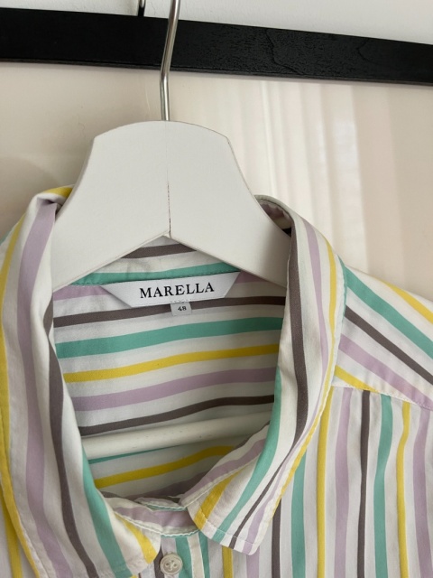Koszula w paski MARELLA, bawełna i elastan - L