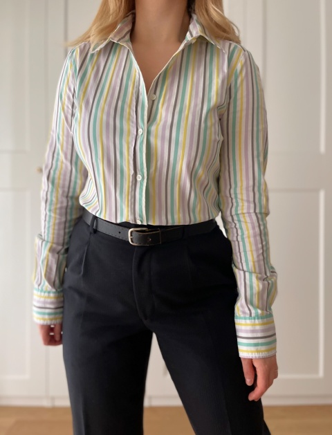 Koszula w paski MARELLA, bawełna i elastan - L