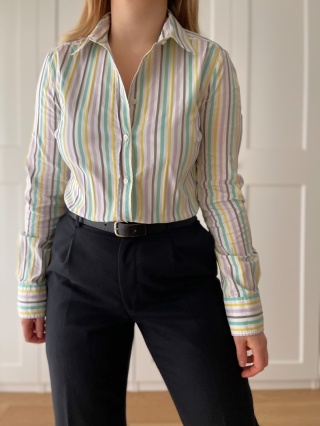 Koszula w paski MARELLA, bawełna i elastan - L