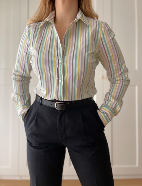 Koszula w paski MARELLA, bawełna i elastan - L