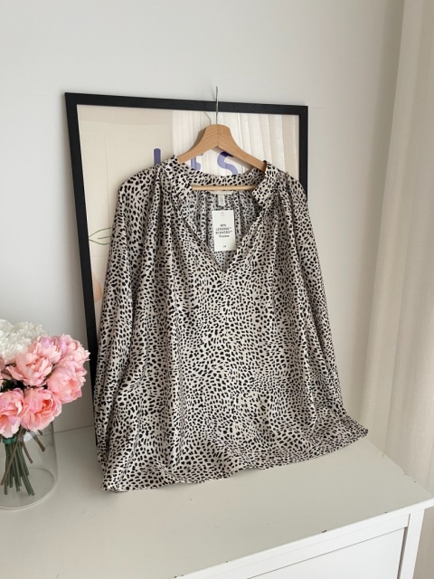 Bluzka H&M, 89% wiskoza - XXL NOWA Z METKĄ