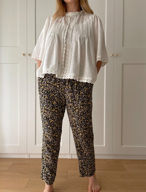 Spodnie na gumkę PIECES, wiskoza Ecovero - M/L