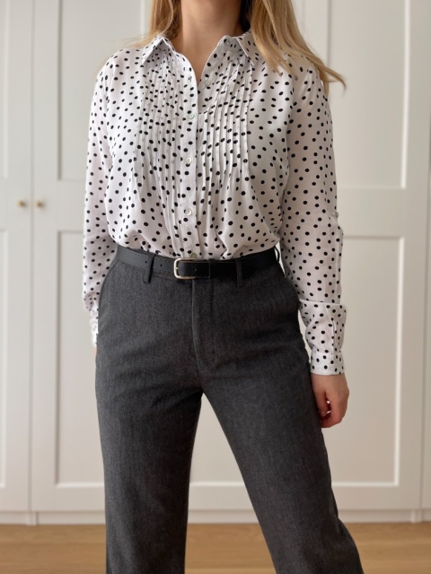 Szare spodnie 60% wełna - L / unisex