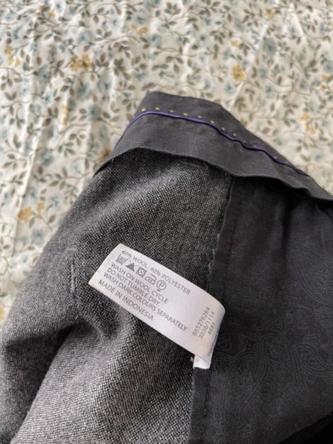 Szare spodnie 60% wełna - L / unisex