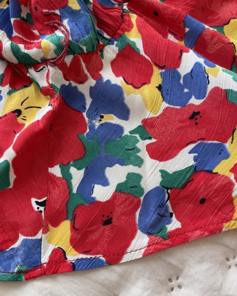 Kolorowa sukienka vintage, wiskoza - M/L